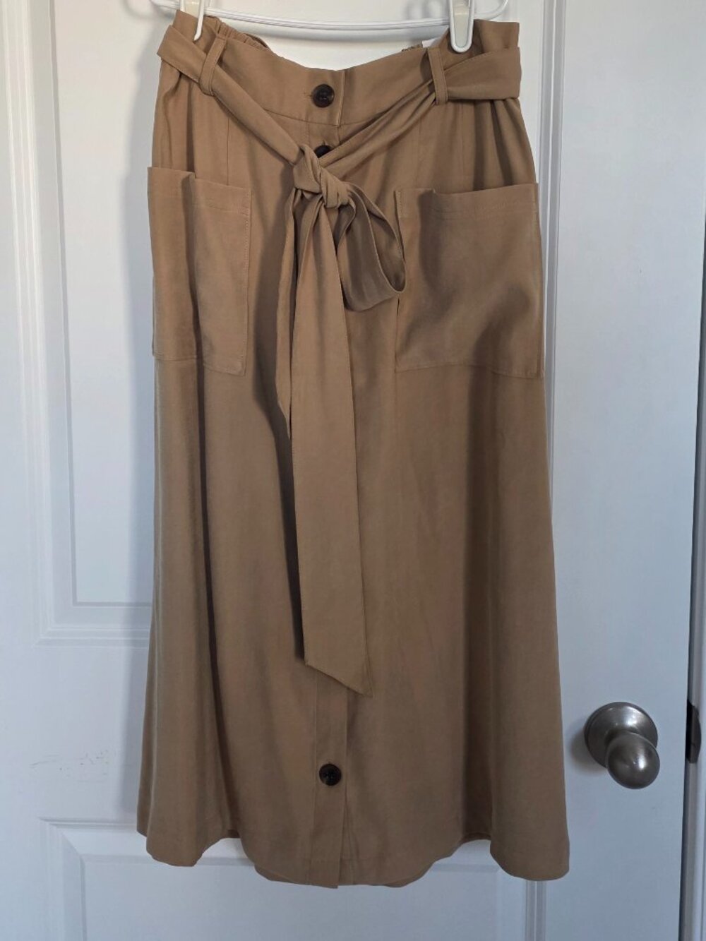 Old Navy Khaki Midi Skirt - Size Medium